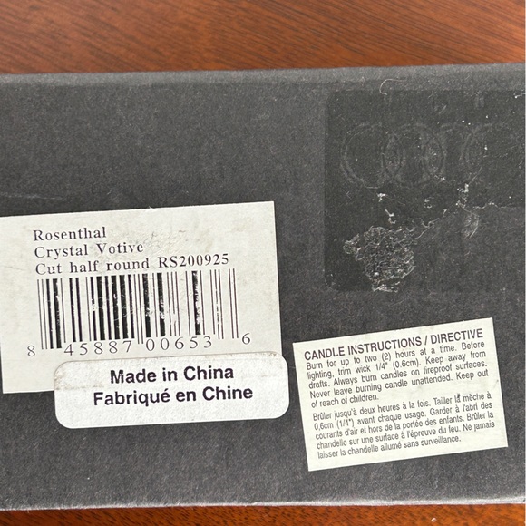 Rosenthal Crystal Votive Cut Half Round Candle Holder - Picture 6 of 12